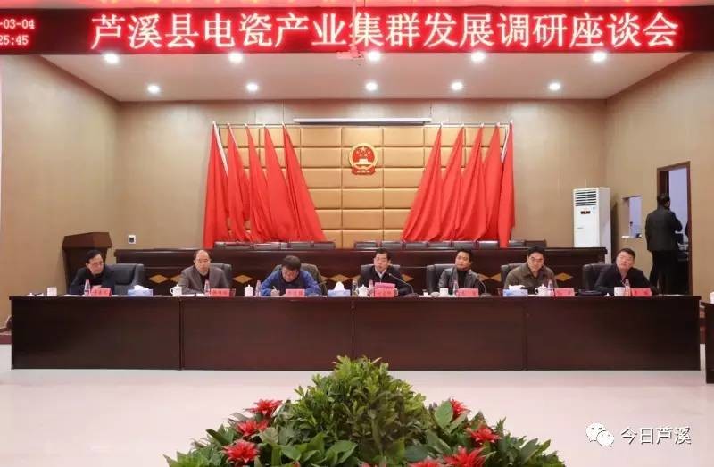 芦溪县召开电瓷产业集群发展企业座谈会